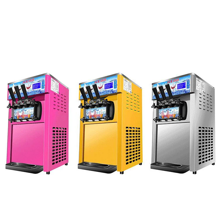 Commercial Ice Cream Maker, 16-18L/H Yield, 1200W Countertop Soft Serve Machine with 6L Hopper 3.6L Cylinder price for sale