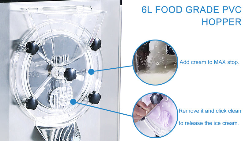 Commercial Ice Cream Machine 220V Hard Ice Cream Maker Countertop Gelato Machine For business Use 20 Liter/Hour