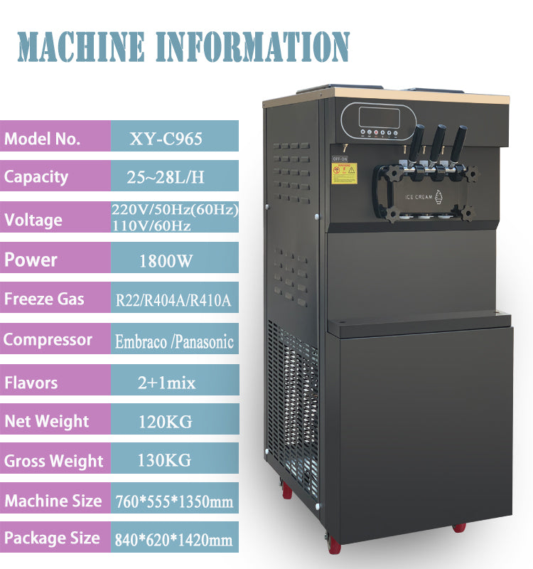 28L/ Hour commercial ice cream machine Soft serve ice cream machine ice cream making machine best quality and price